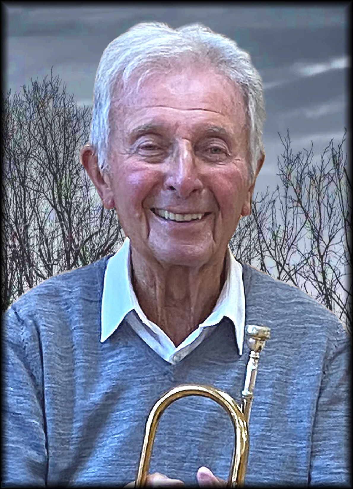 Die Musik war seine Leidenschaft, den Posaunenchor Großwendern leitete Georg Dülp seit 1967. Das Bild wurde 2025 aufgenommen